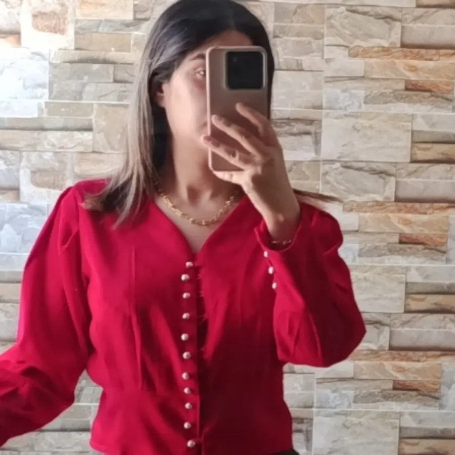 شومیز مخمل کبریتی