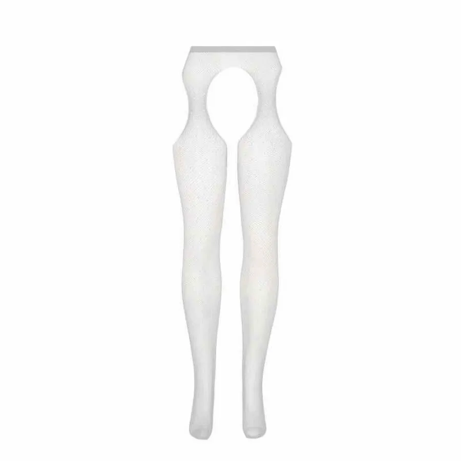 جوراب شلواری سفید نگیندار