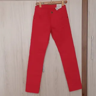 شلوار جین دخترانه قرمز