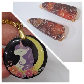 گیره مو  گردنبند یونیکورن