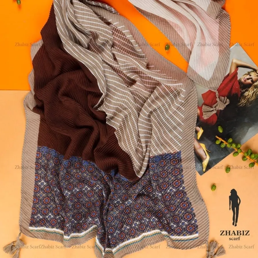 شال نخ پنبه پلیسه