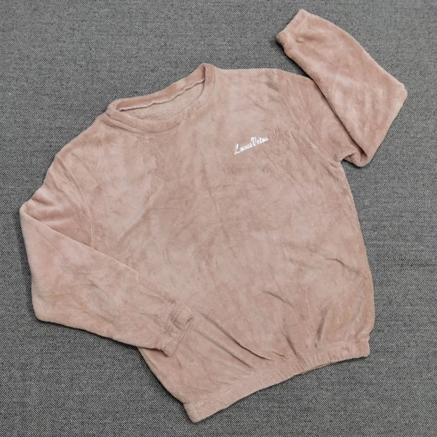 ست بلوز شلوار تدی گلبهی