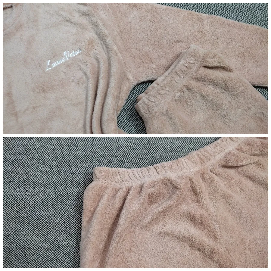 ست بلوز شلوار تدی گلبهی