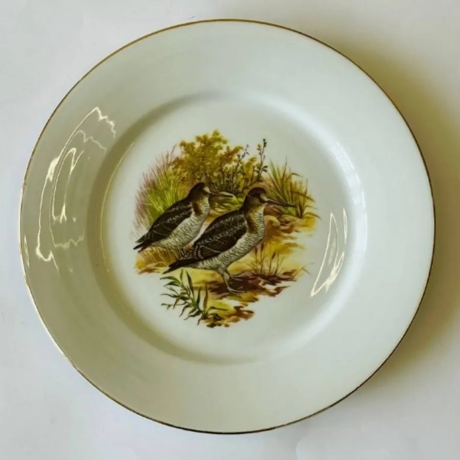 بشقاب قدیمی طرح پرنده