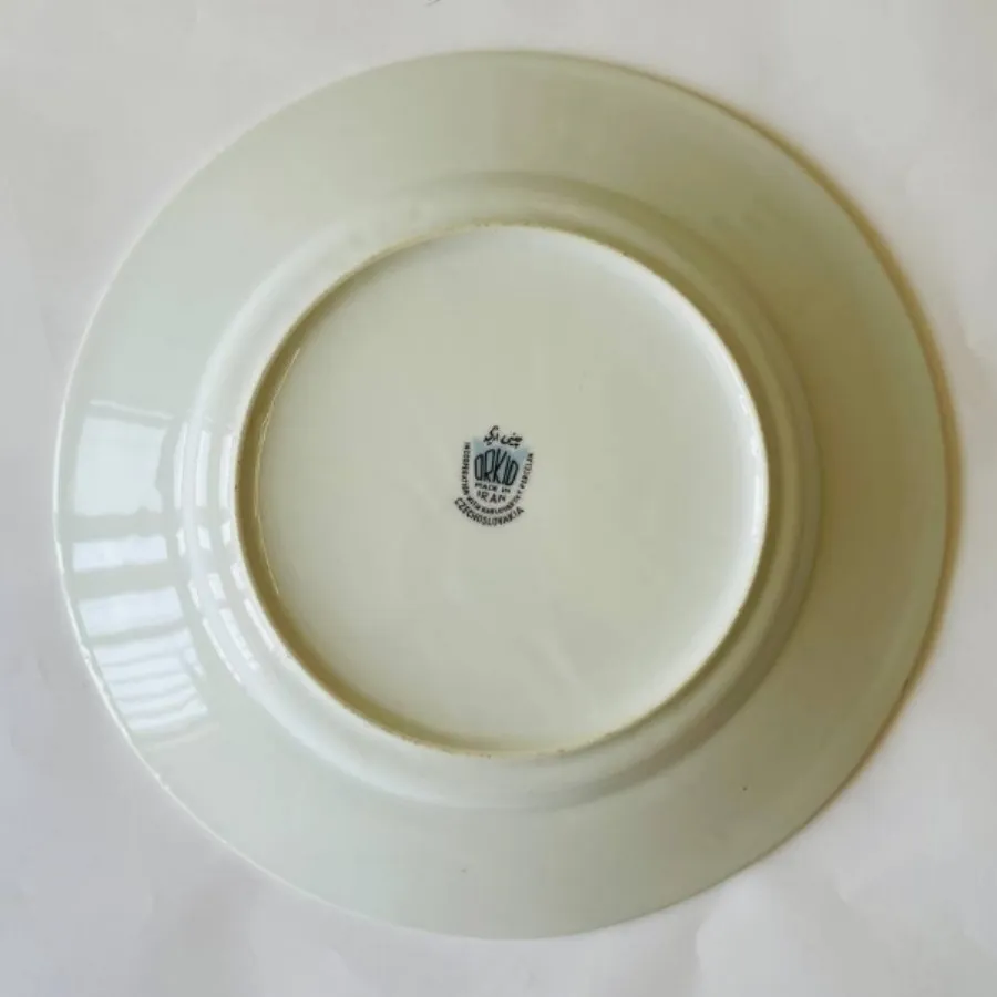 بشقاب قدیمی طرح پرنده