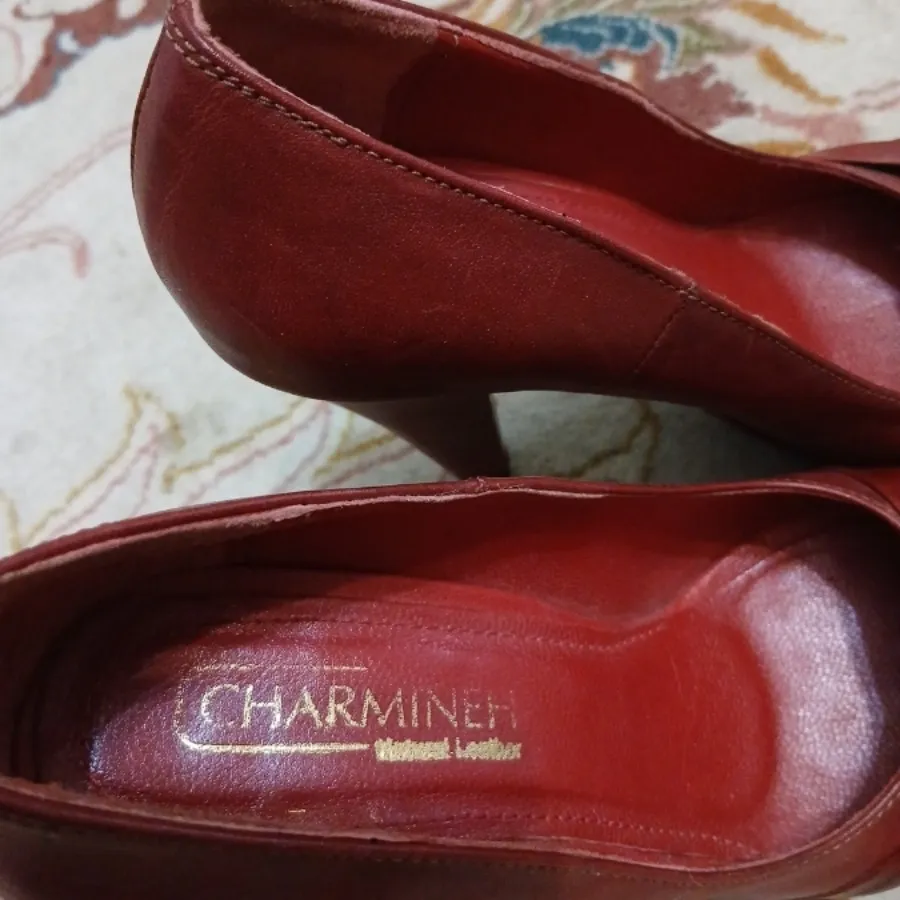 کفش پاشنه بلند زرشکی37