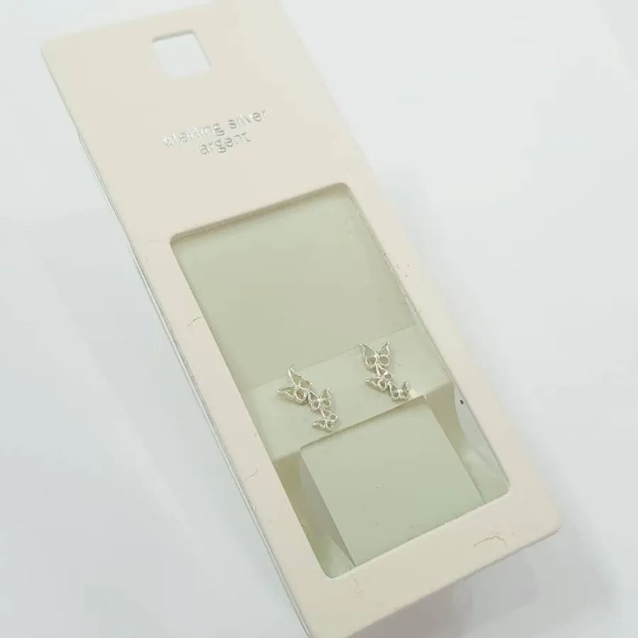 گوشواره نقره 925 پروانه