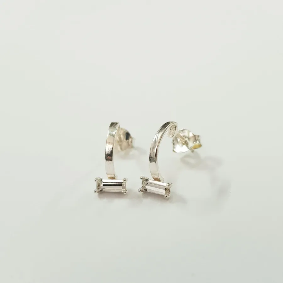 گوشواره نقره 925 نگیندار