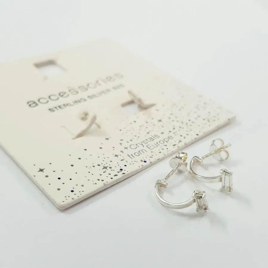 گوشواره نقره 925 نگیندار