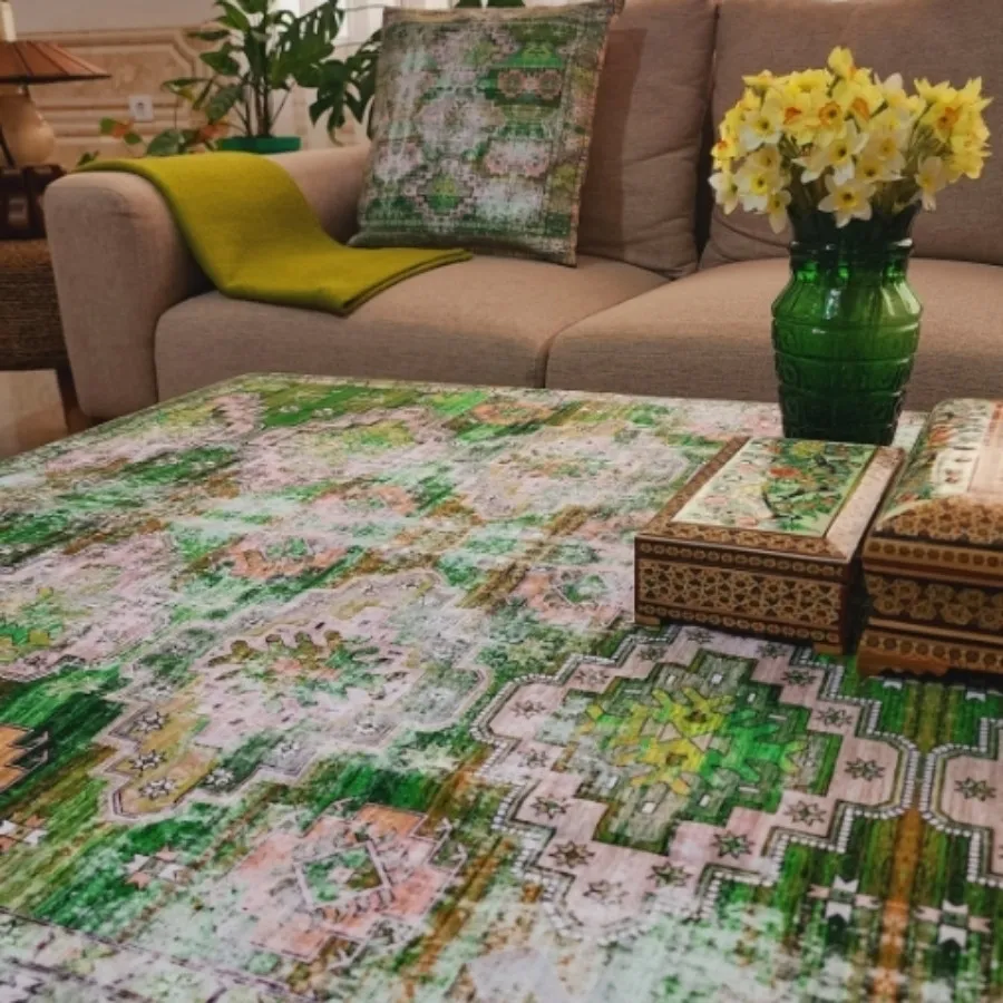 رومیزی مخمل با استردوزی