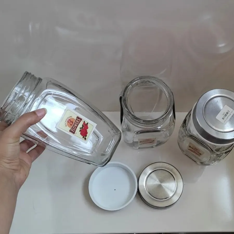 بانکه شیشه ای درب استیل