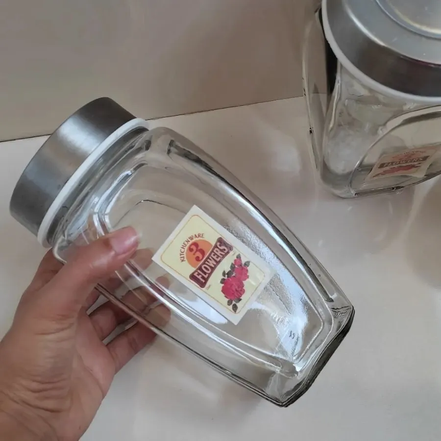 بانکه شیشه ای درب استیل