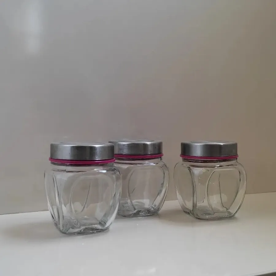 بانکه شیشه ای درب استیل