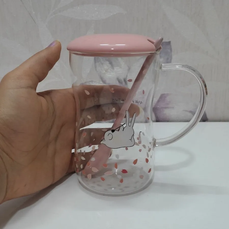 ماگ دمنوش پیرکس درب دار