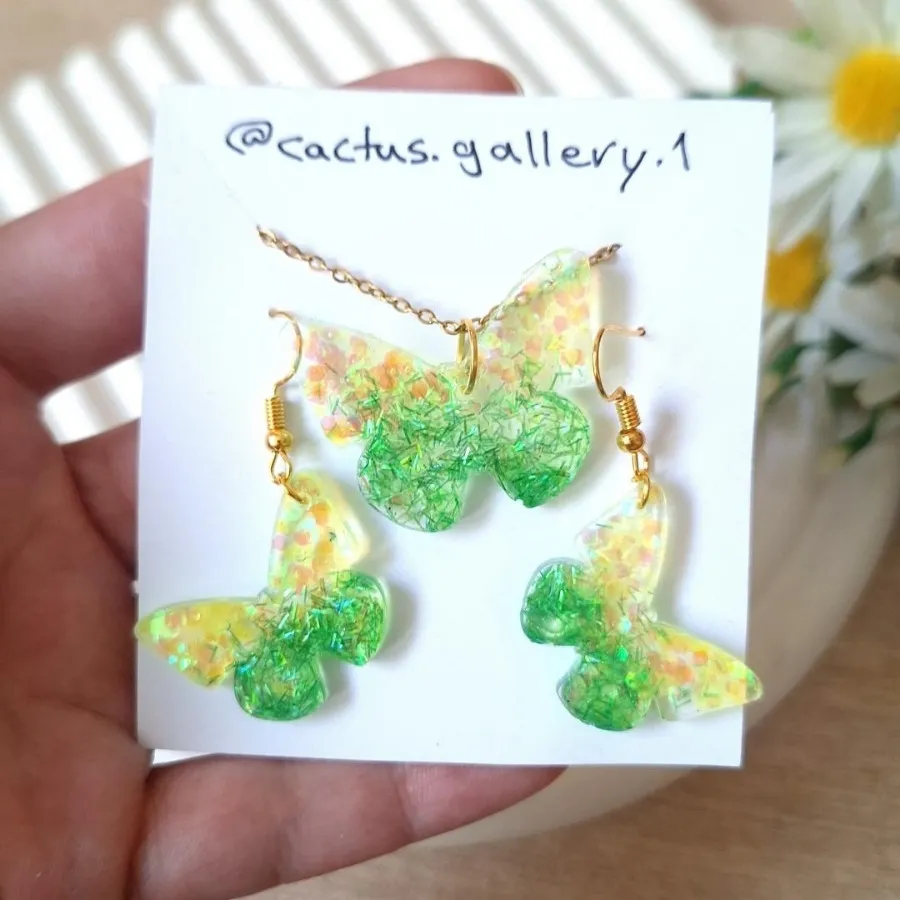 نیم ست رزینی پروانه