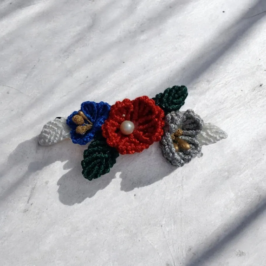 کلیپس مو گل مکرومه