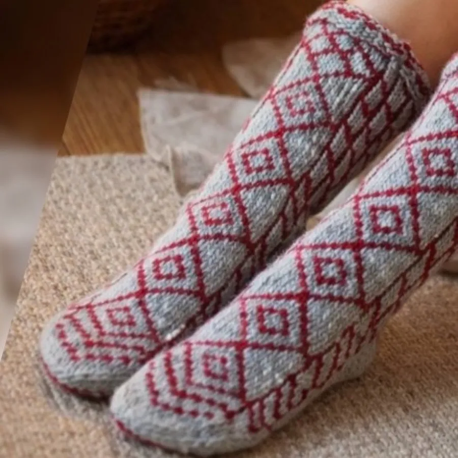 جوراب پشمی ساق بلند