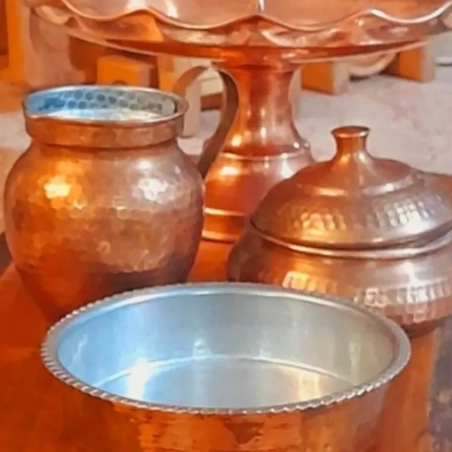 قندان و شکر ریز مسی