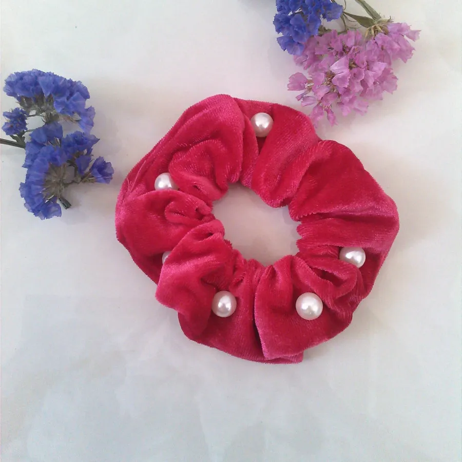 کش مو مخملی مرواریدی