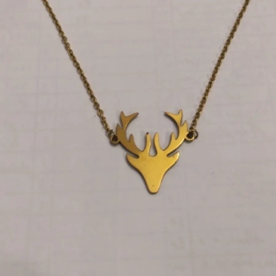 گردنبند استیل سر گوزن