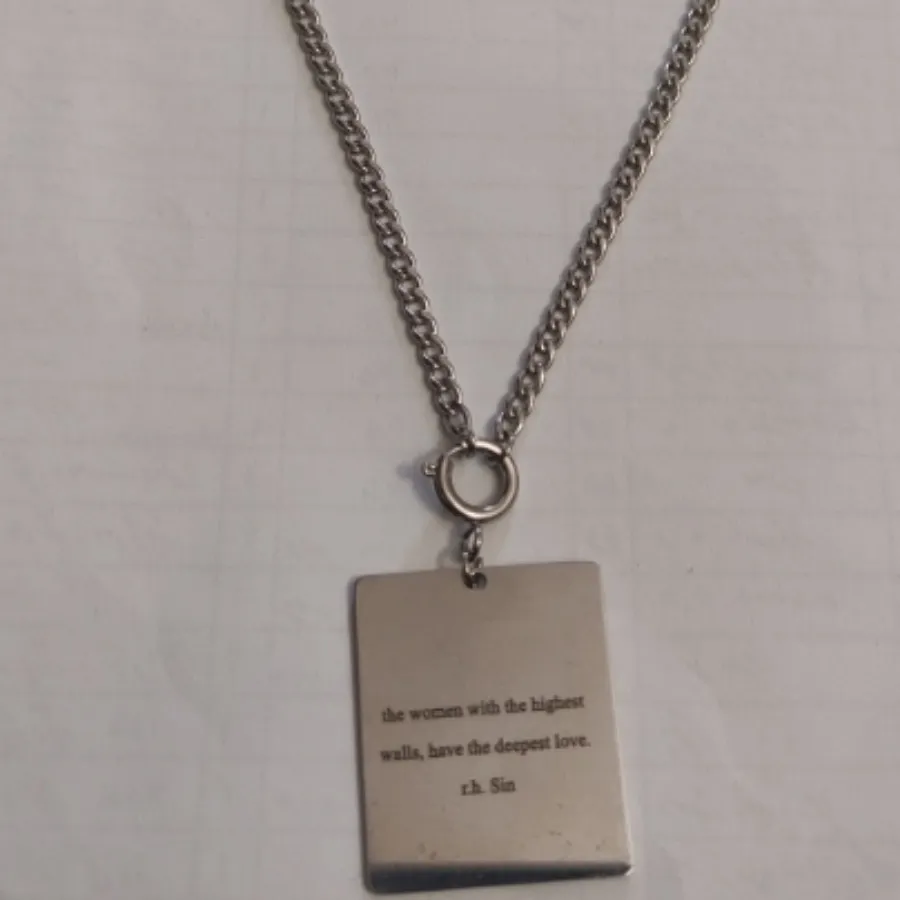 گردنبند استیل متن سفارشی
