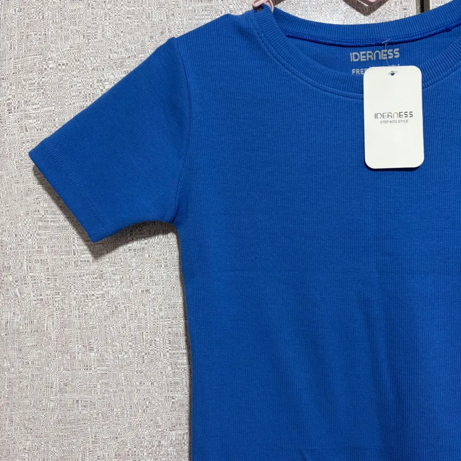 کراپ تیشرت ابی کاربنی