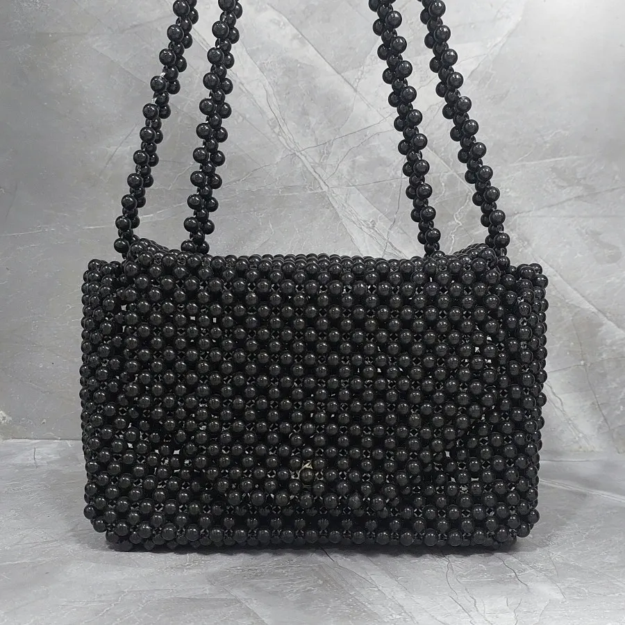 کیف مروارید مشکی  وعسلی