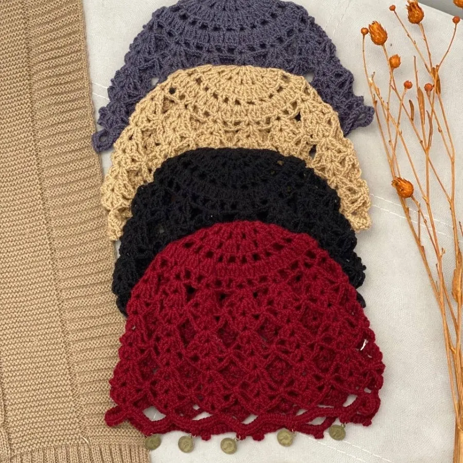 کلاه بافت مکرومه