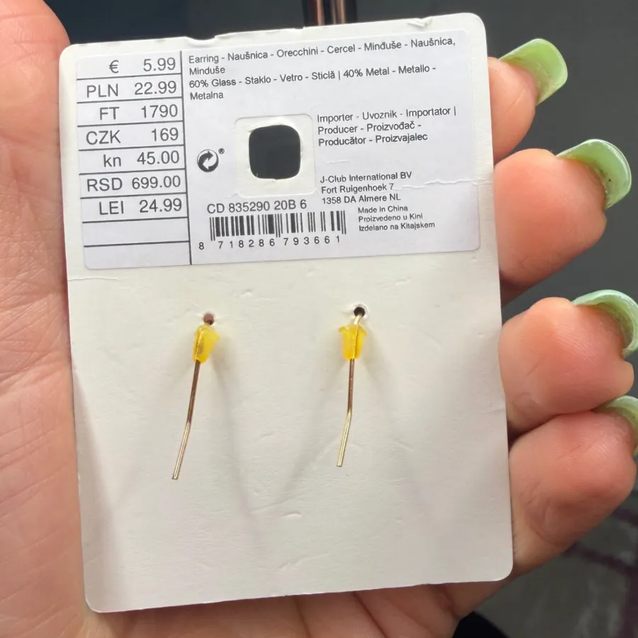 گوشواره استیل سوواروسکی