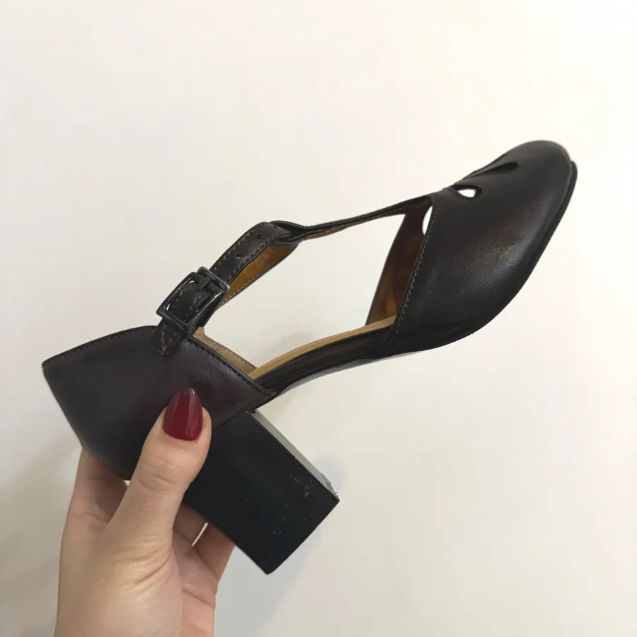 کفش مجلسی قهوه ای تیره