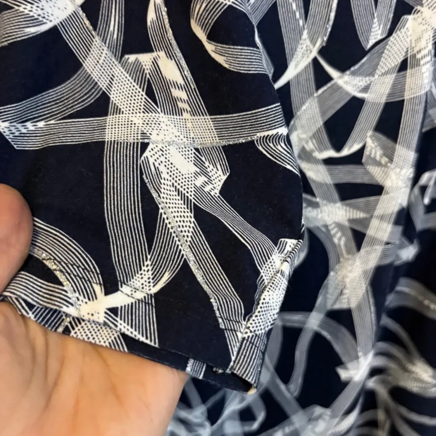 بلوز سرمه ای و سفید