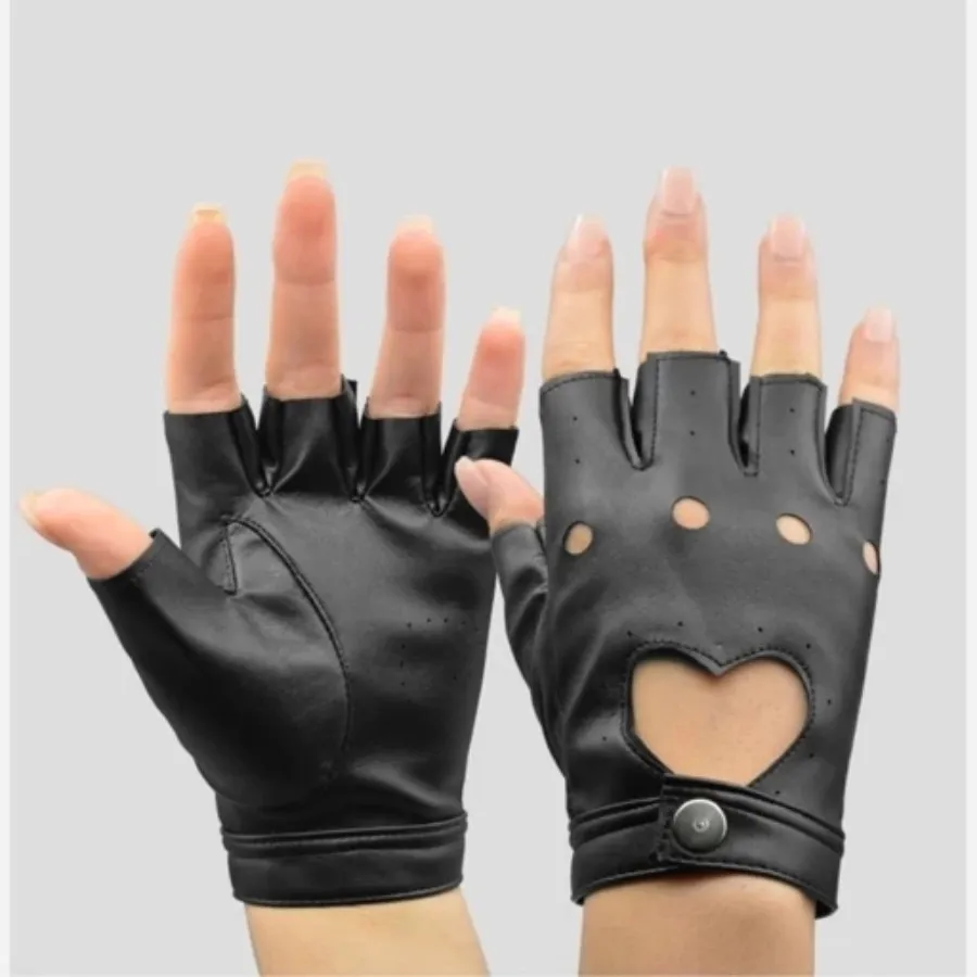 دستکش چرم نیم پنجه