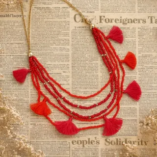 گردنبند چندلاین متصل شیک