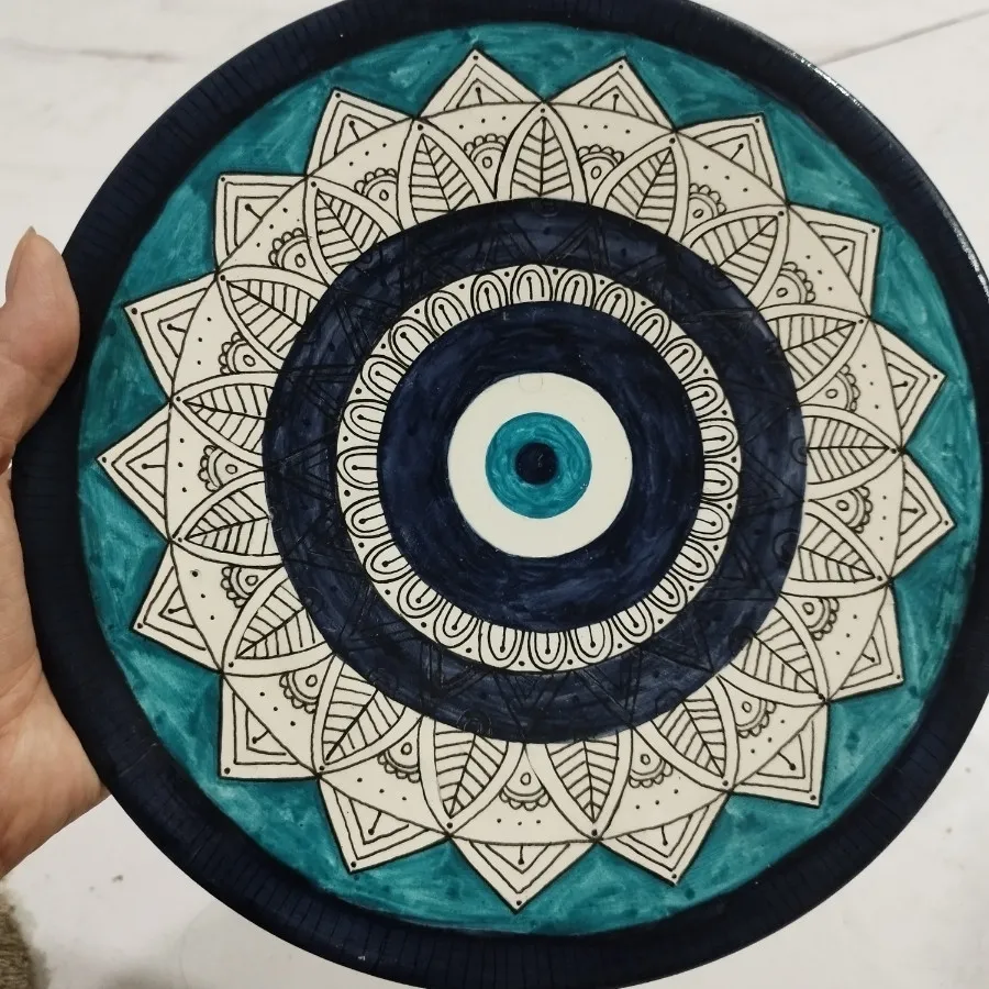 یک جفت دیوار کوب سفالی