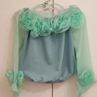 شومیز مجلسی گل دار تیفانی