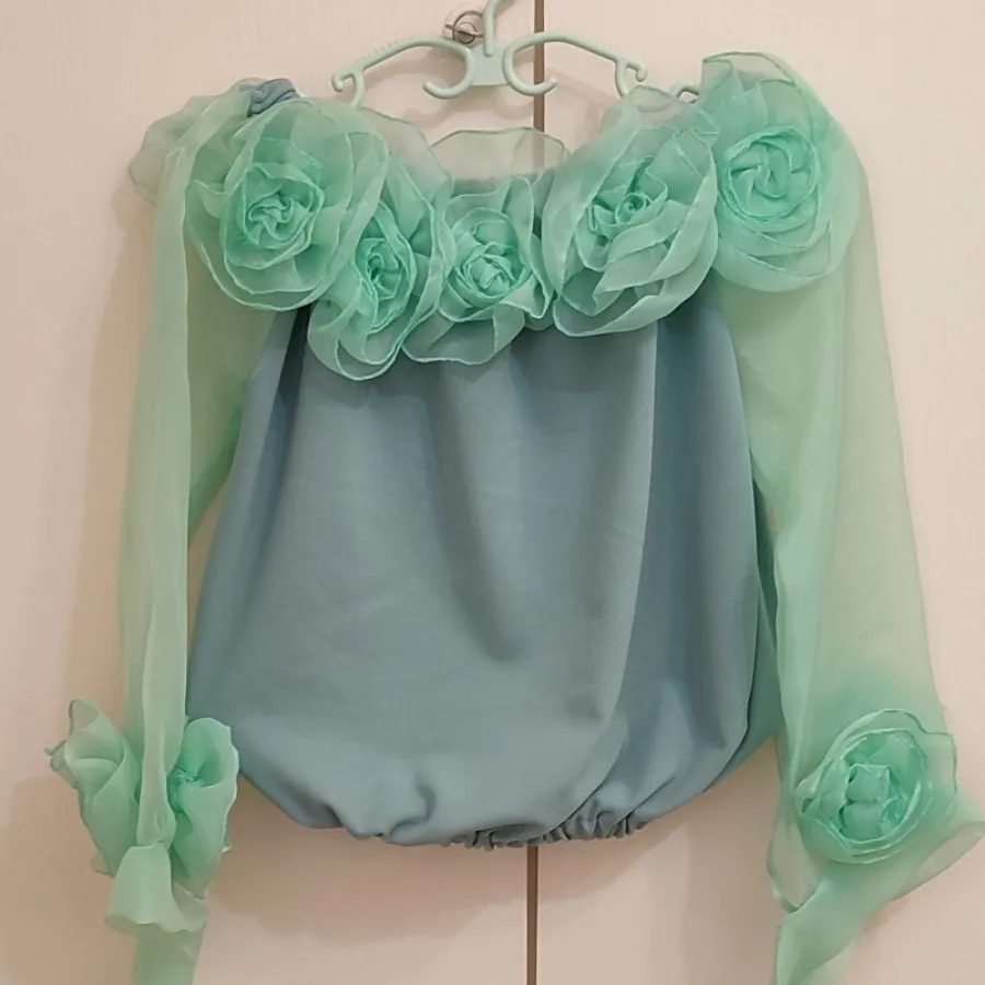 شومیز مجلسی گل دار تیفانی