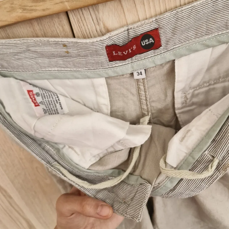 شلوار لینن کرمی مردانه