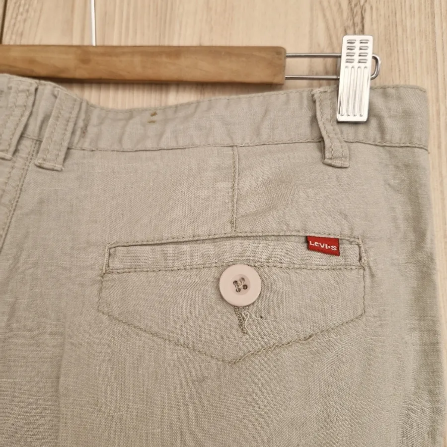 شلوار لینن کرمی مردانه