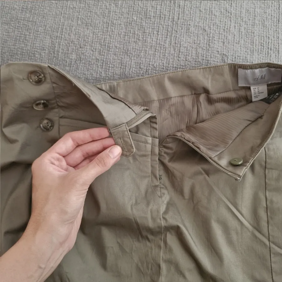 دامن کتان یشمی برند H&M
