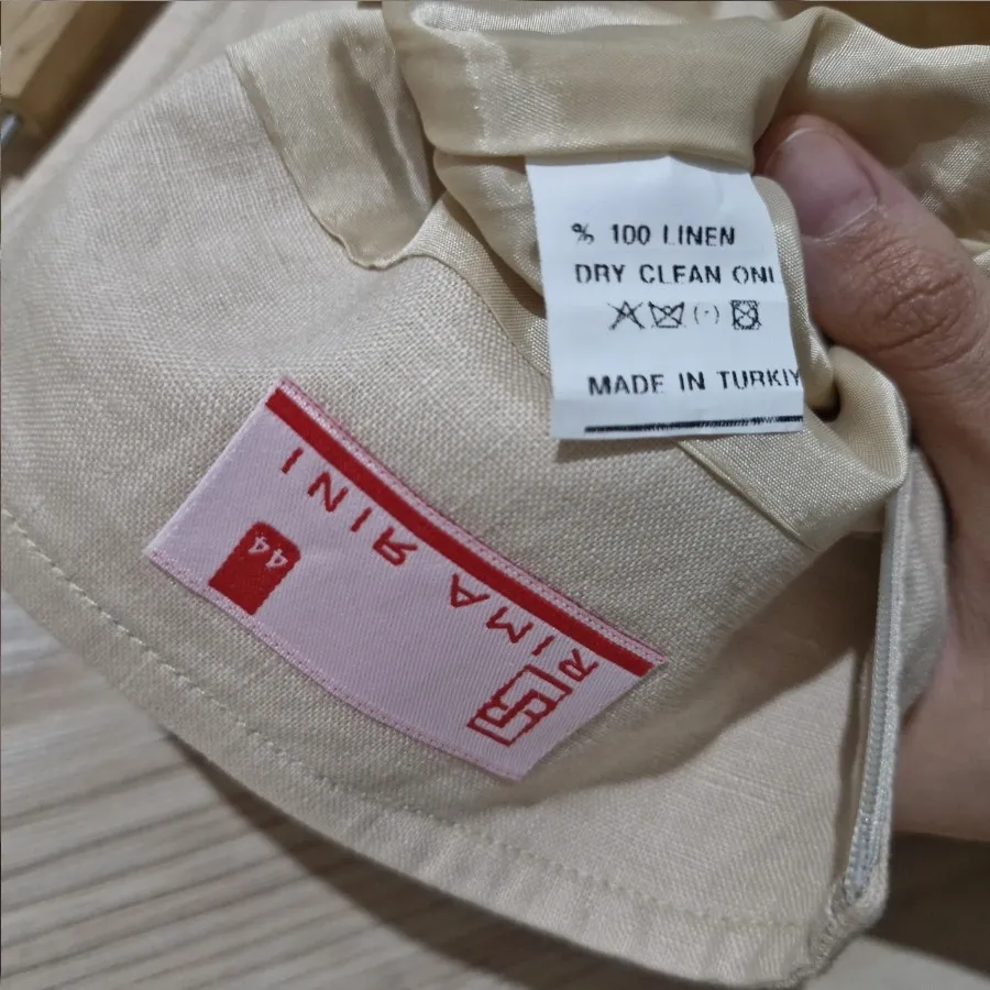 دامن لینن کرمی برند ترک