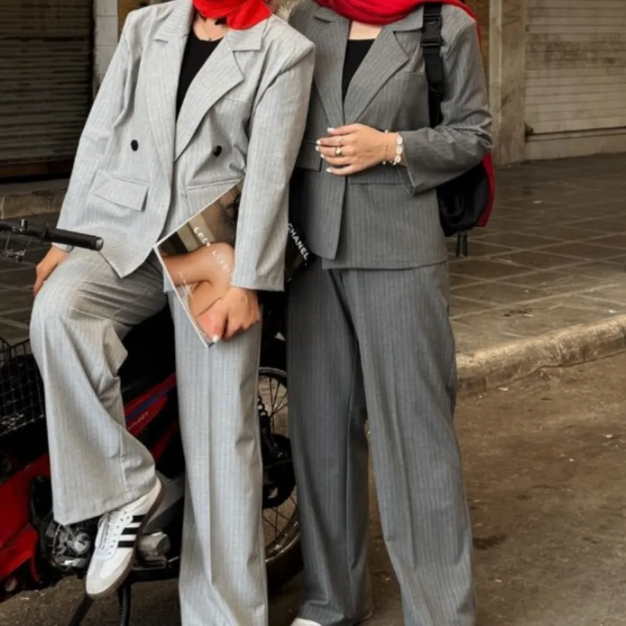 کت شلوار دیپلمات خاکستری