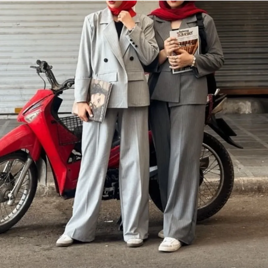 کت شلوار دیپلمات خاکستری