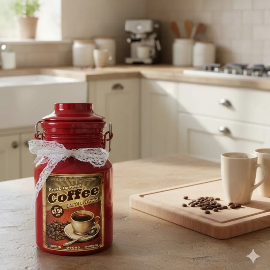 بانکه فلزی قهوه نیم کیلو