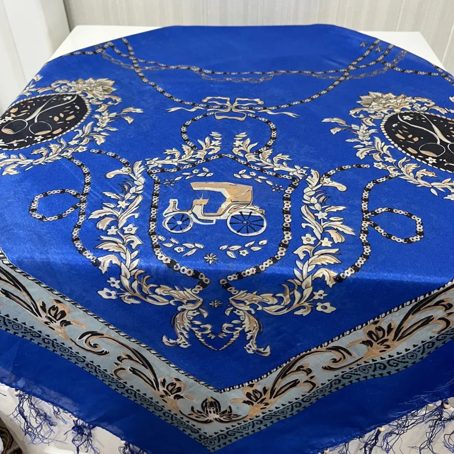 روسری آبی کاربنی