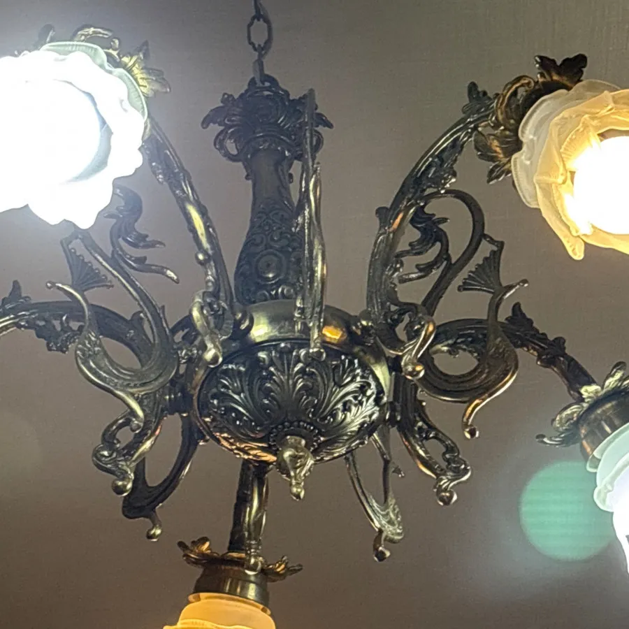 2 دست لوستر برنز