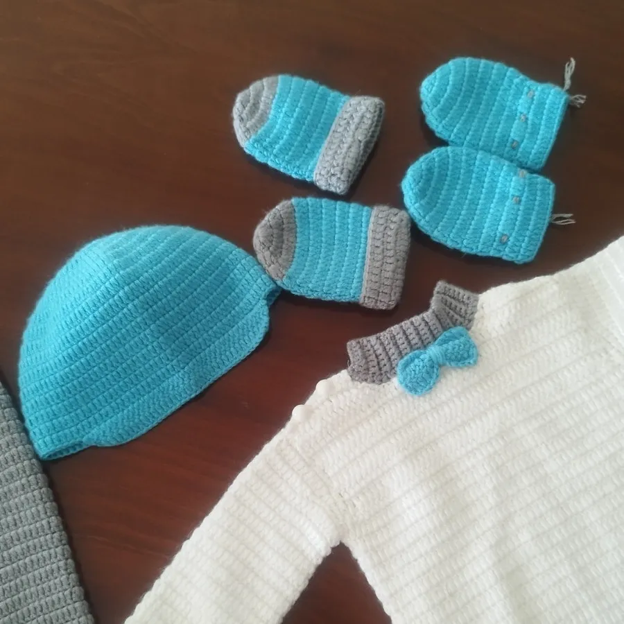 هفت تیکه نوزادی دستبافت
