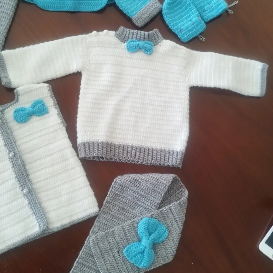 هفت تیکه نوزادی دستبافت