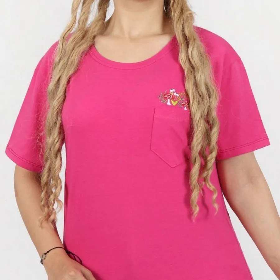 تیشرت گلدوزی جیب دار