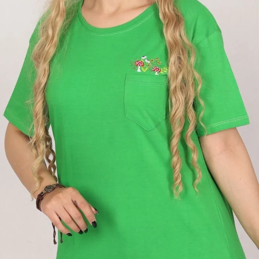 تیشرت گلدوزی جیب دار