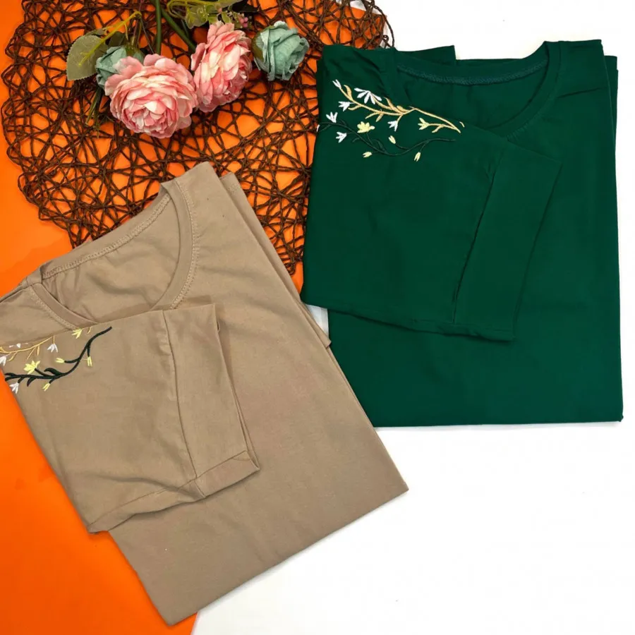 تیشرت گلدوزی نخ پنبه